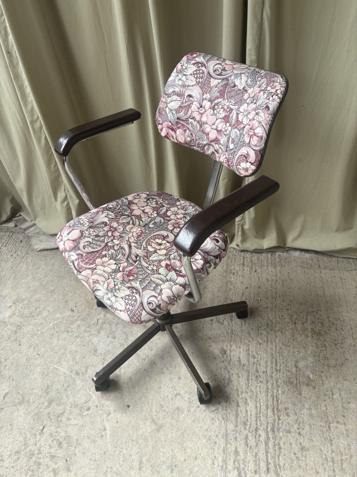 Vtg Mid Century 70s Desk Office Chair Danish Scandi Modernist R1215 photo buy