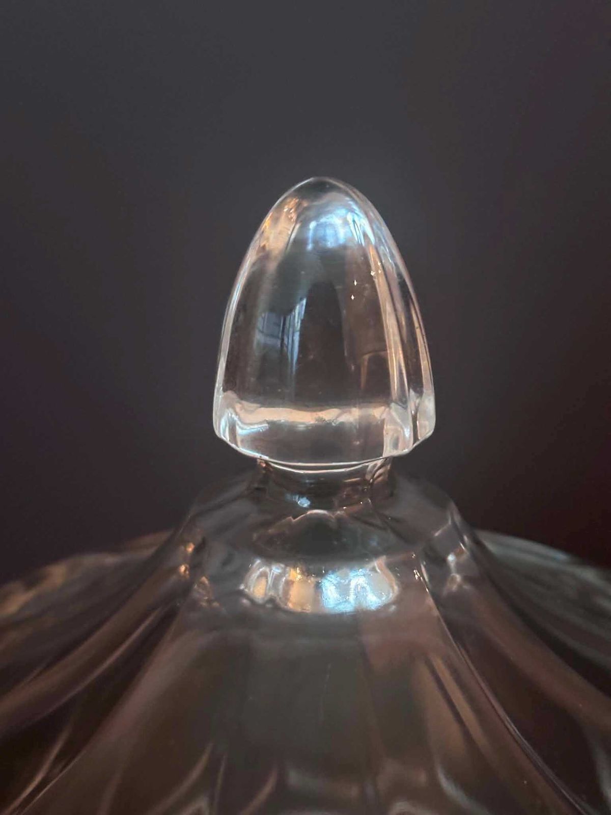 photo furniture Vintage Val Saint Lambert Molded Crystal Cheese Dome With Lid Belgian Crystal Butter Cover Mid Century Modern Glass Cloche Vsl Belgium 1950s