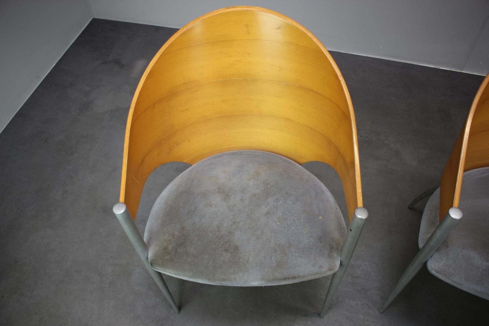 Lot de trois chaises de salle à manger Cattelan Italia, Italie, vers les années 1980 photo Mobilier