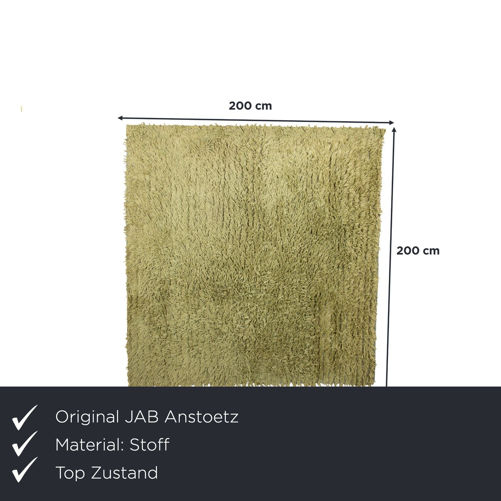 Tapis vert Jab Anstoetz Lana Lupa 200 x 200 cm photo furniture
