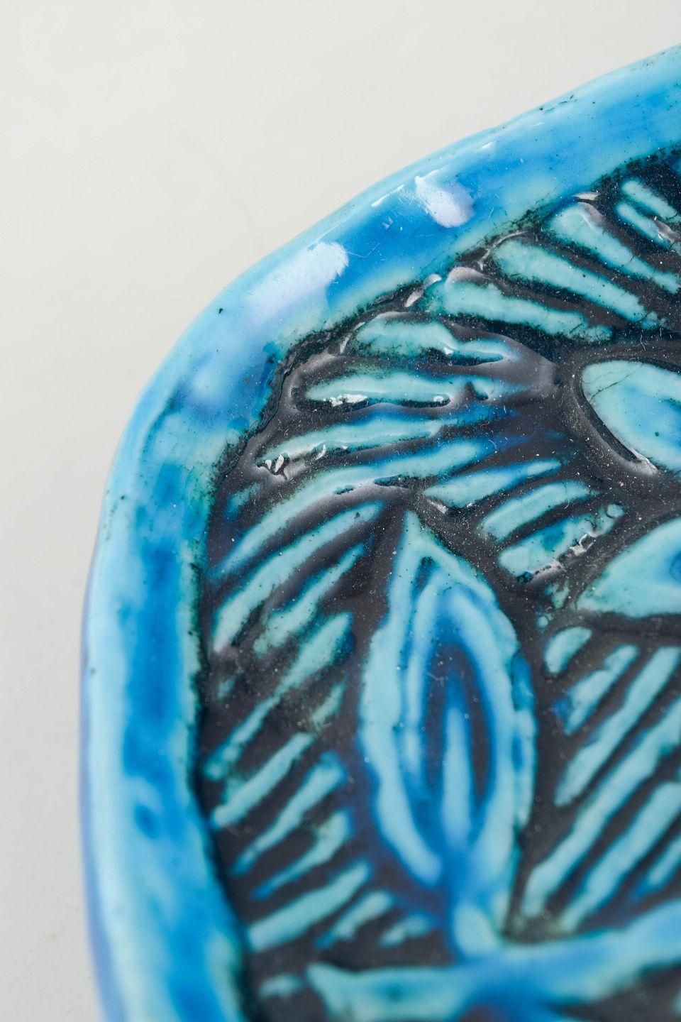 Petite coupelle en céramique Gunnar Nylund pour Rörstrand, glaçure bleu turquoise. photo for sale