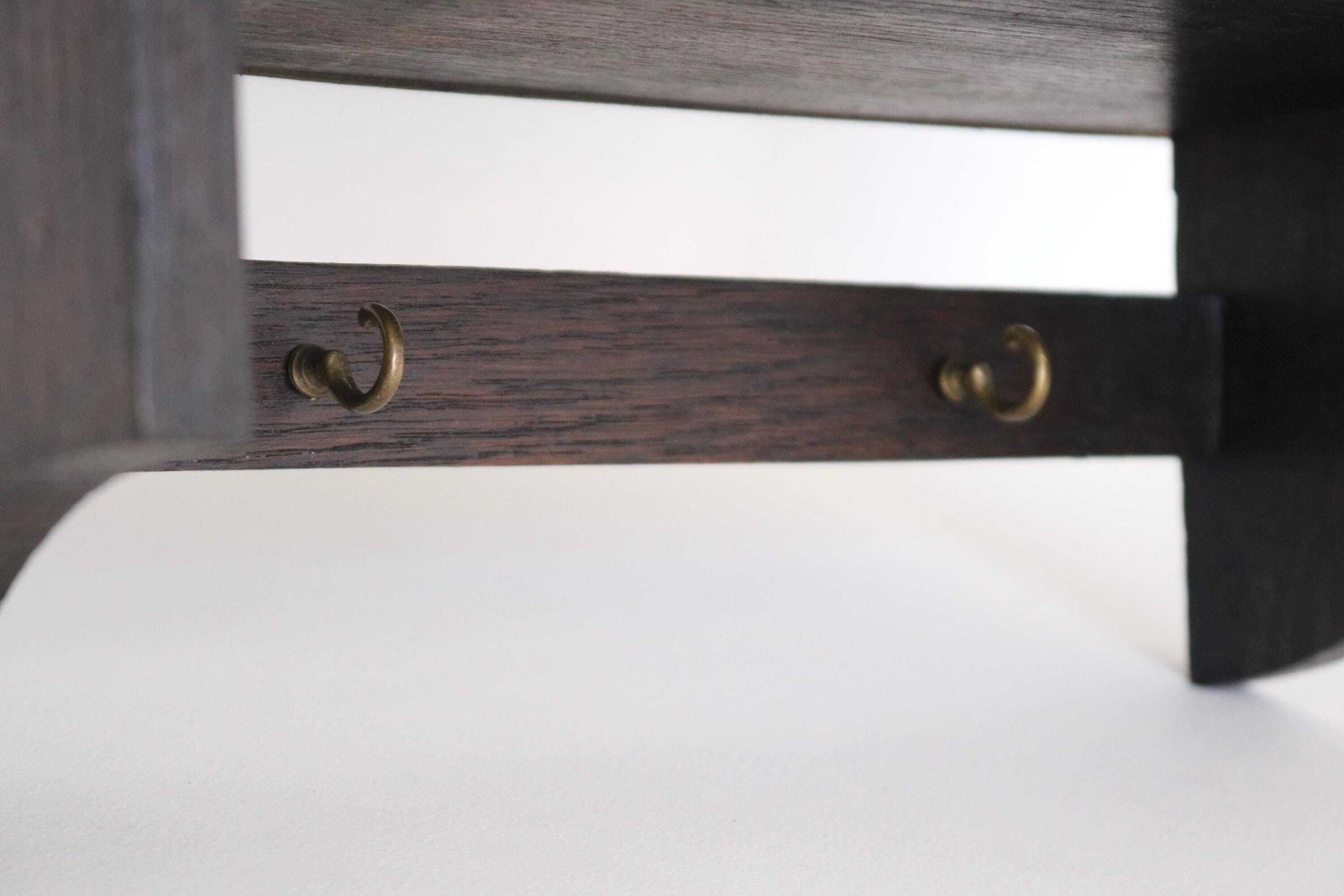 Antiek Eikenhouten Wandkastje met Spiegel, Lade & Haken, art deco Gangkast photo buy