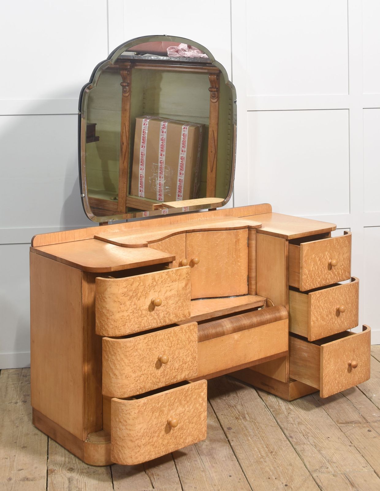 Art Deco Maple Dressing Table With Mirror photo Furniture