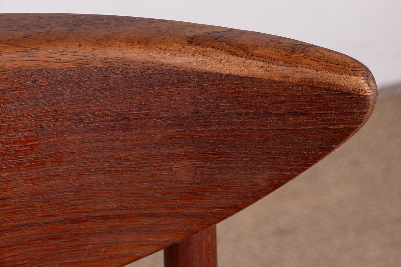 photo furniture Ensemble de 6 chaises danoises en teck et jonc de mer, modèle 316, par Peter Hvidt et Orla Mølgaard Nielsen pour Søborg Møbelfabrik.