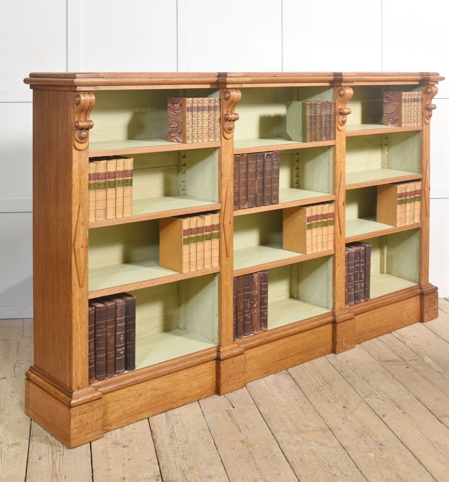 photo buy Large 19th Century Oak Open Bookcase