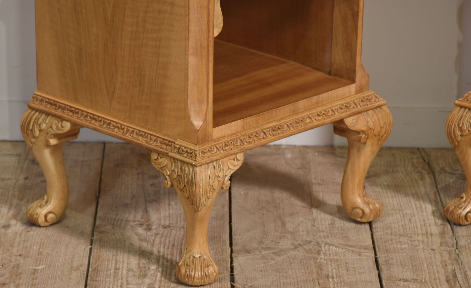 Pair Of Burr Walnut Bedside Cabinets photo vintage