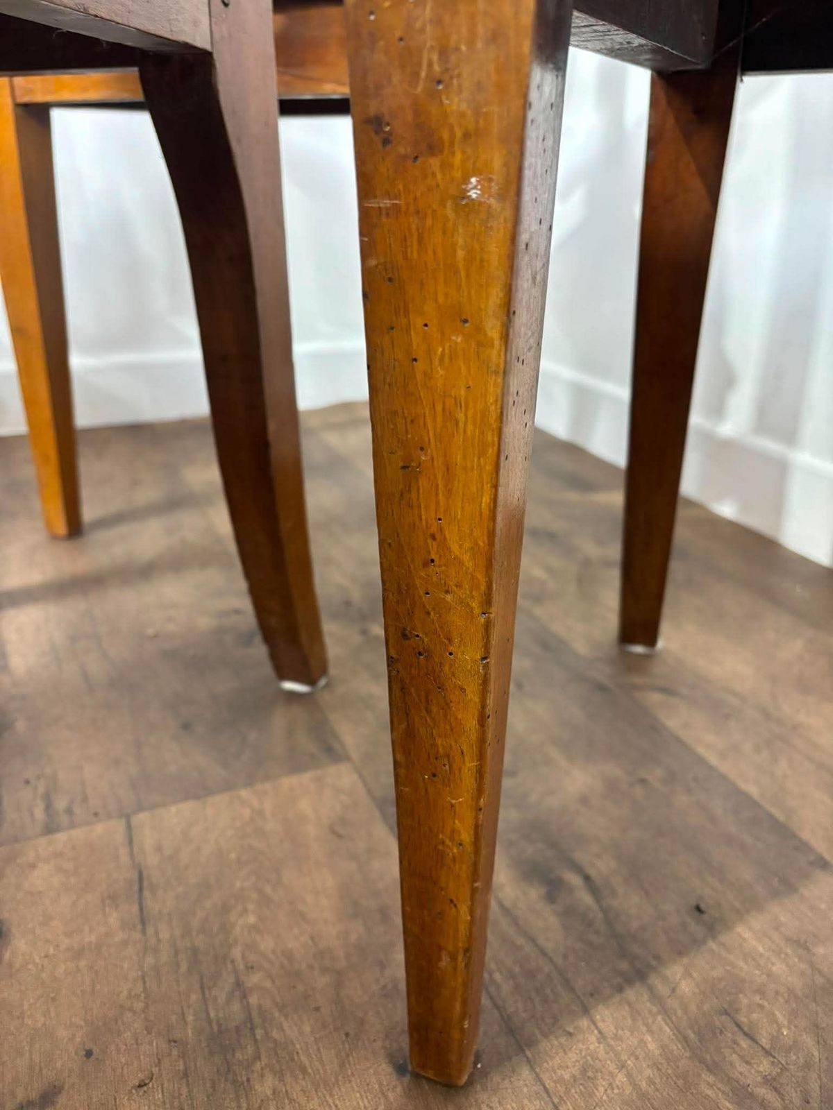 Antique Set Of Five Mahogany Lyre Back Dining Chairs photo 329.0