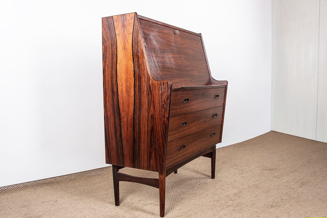 Secrétaire danois en palissandre, modèle 37, par Arne Wahl Iversen pour Vinde Møbelfabrik, 1960. photo vinterior