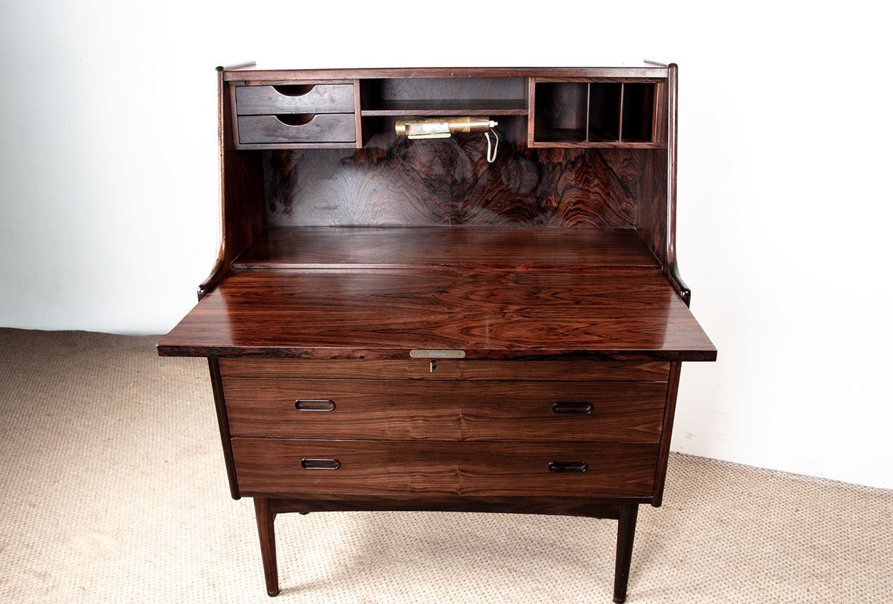 3000.0 Secrétaire danois en palissandre, modèle 37, par Arne Wahl Iversen pour Vinde Møbelfabrik, 1960. photo