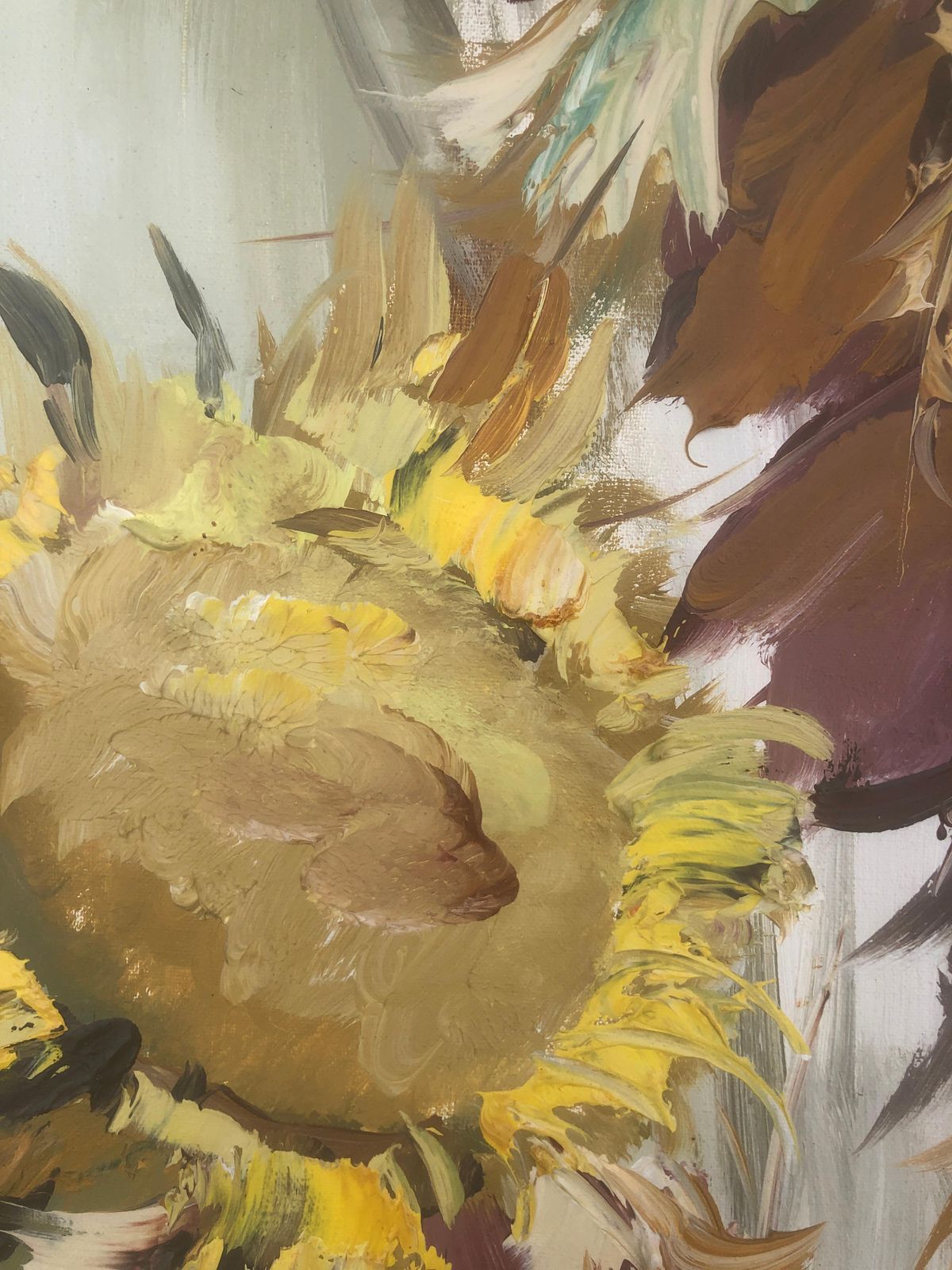 Josep Miquel Serrano – Mediterraan stilleven met zonnebloemen, expressionistisch olieverfschilderij, ca. 1965 photo vinterior