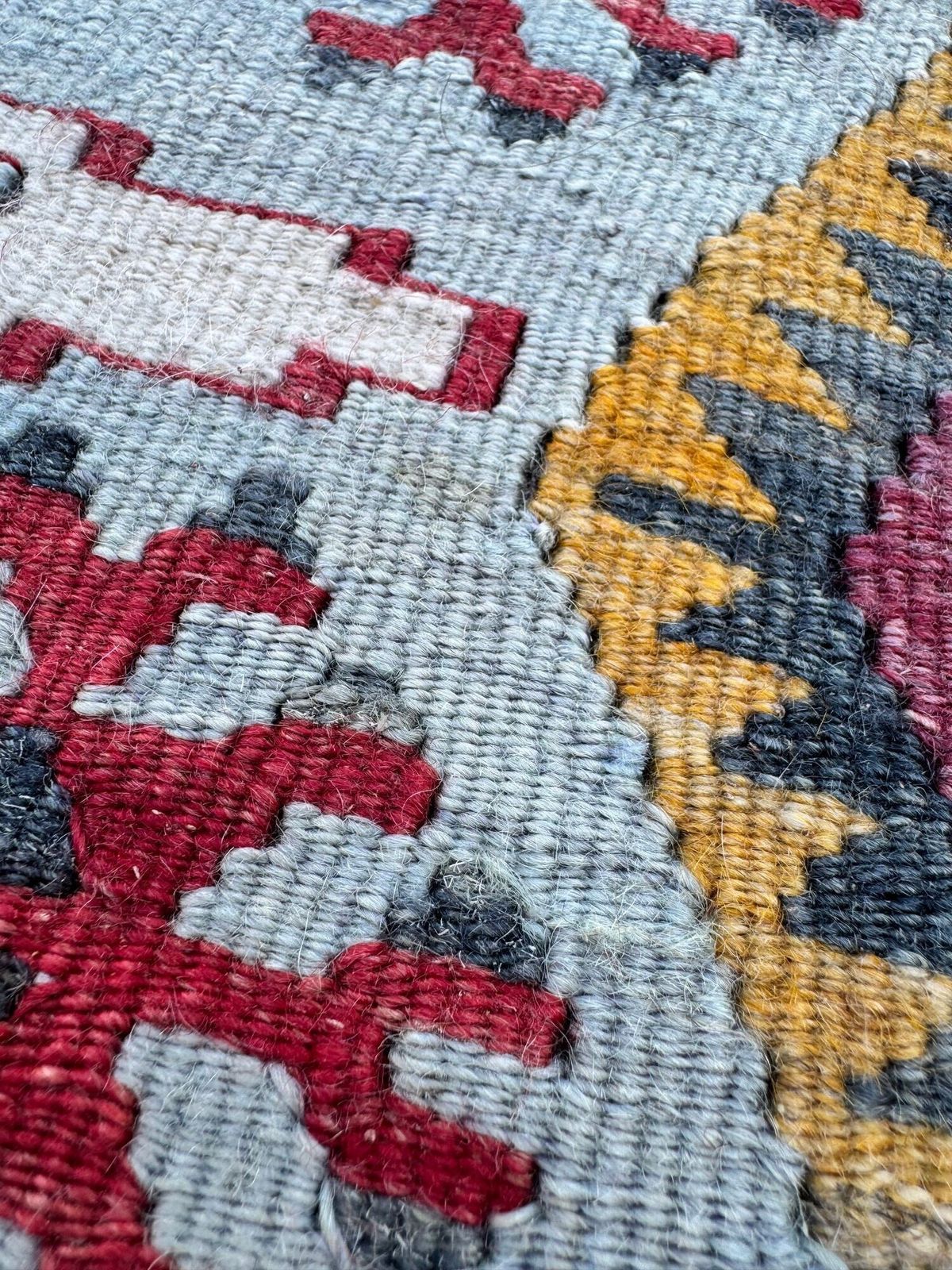 Kilim Covered Stool 0.63m X 0.48m X H0.39m photo vintage