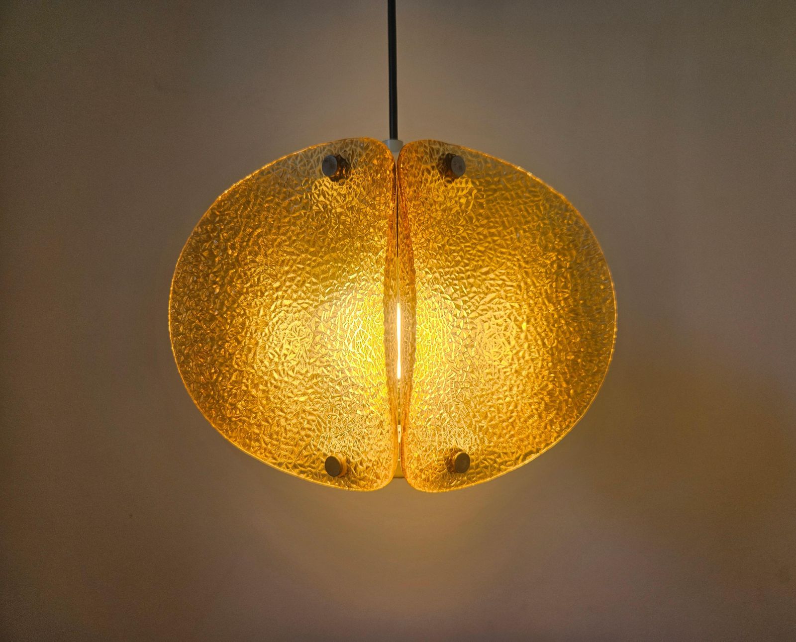 photo for sale Very Rare Midcentury Glass Pendant, Germany, 1960s