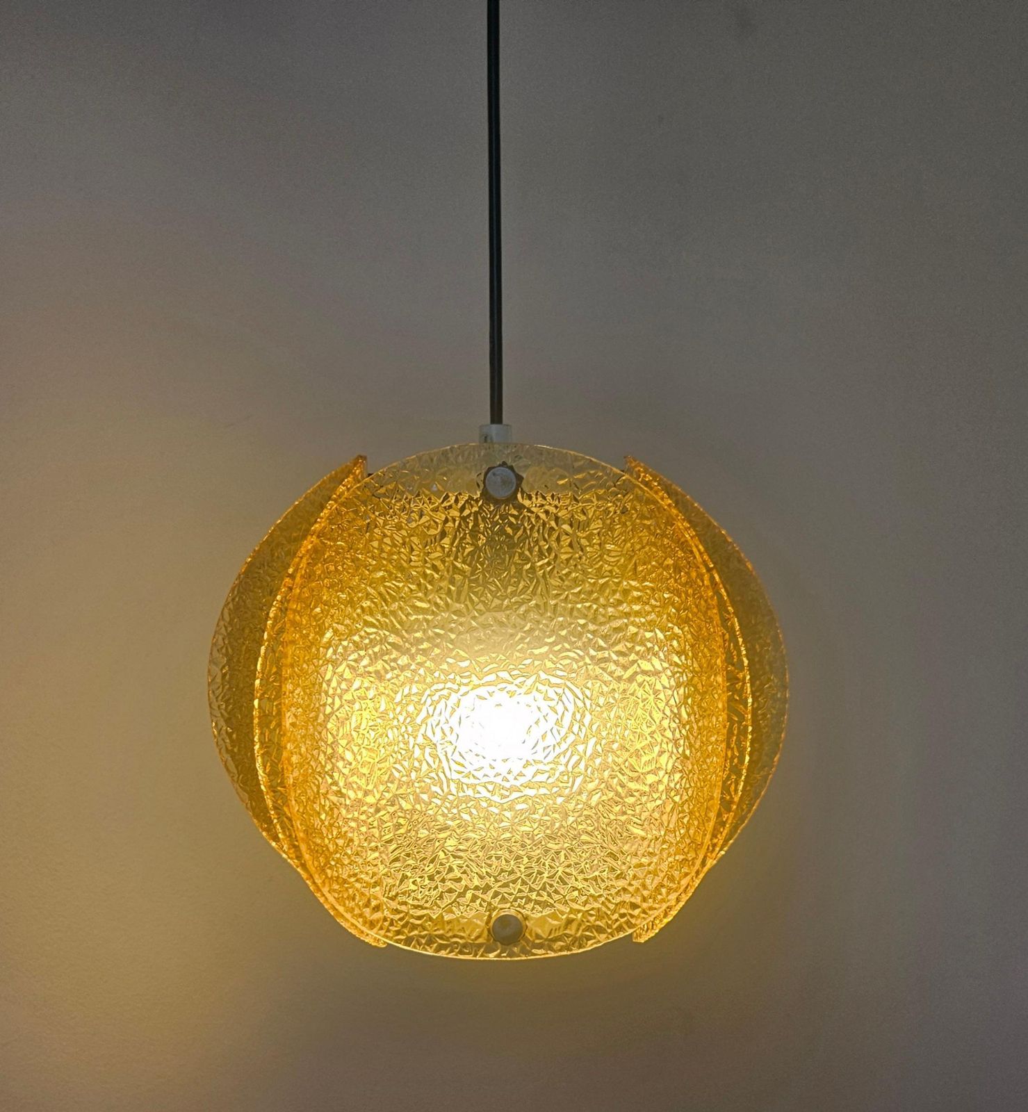 Lighting Very Rare Midcentury Glass Pendant, Germany, 1960s photo