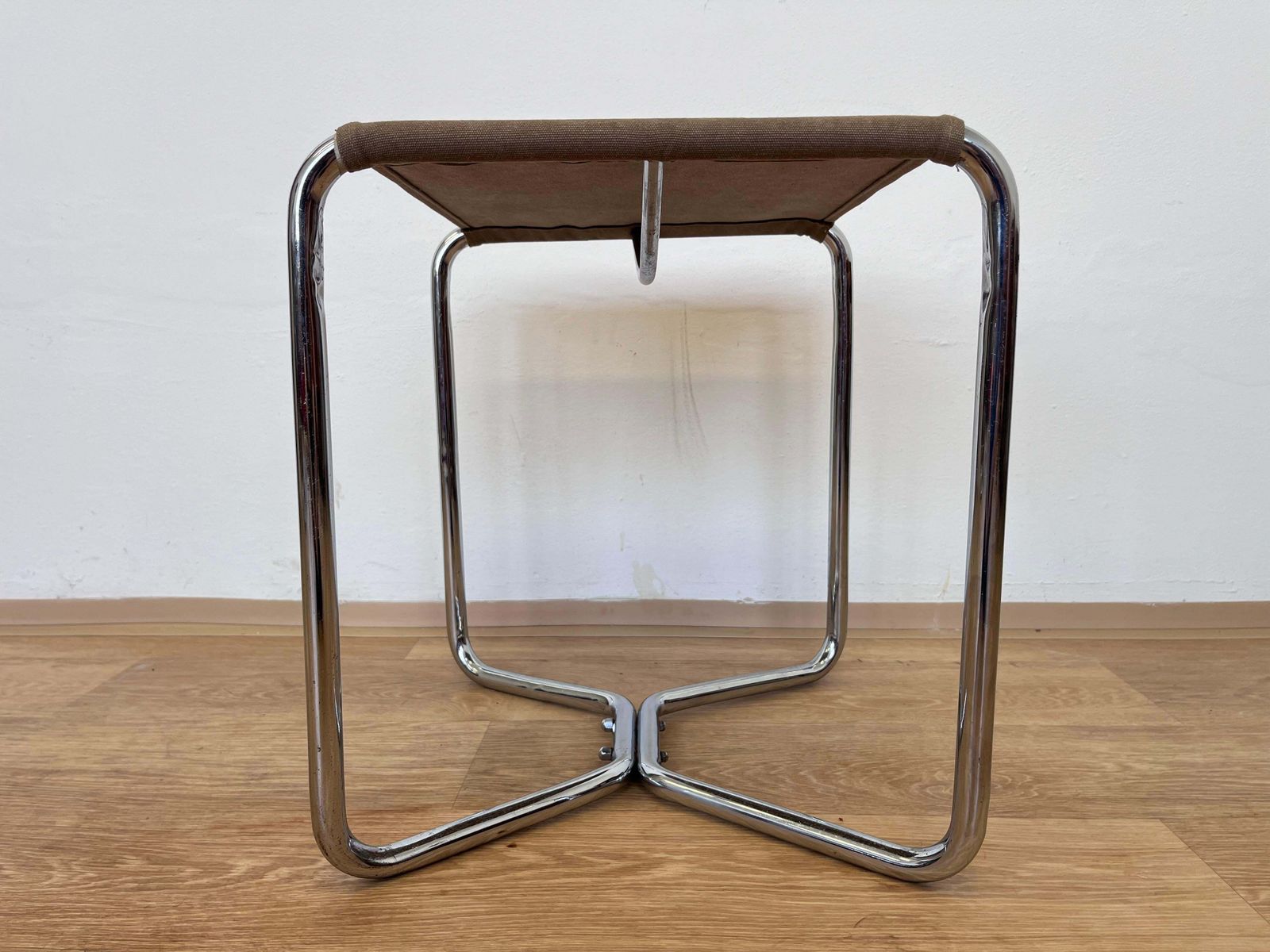 Chrome Tubular Steel Bauhaus Stool Thonet B8 By Marcel Breuer, 1930 photo vintage