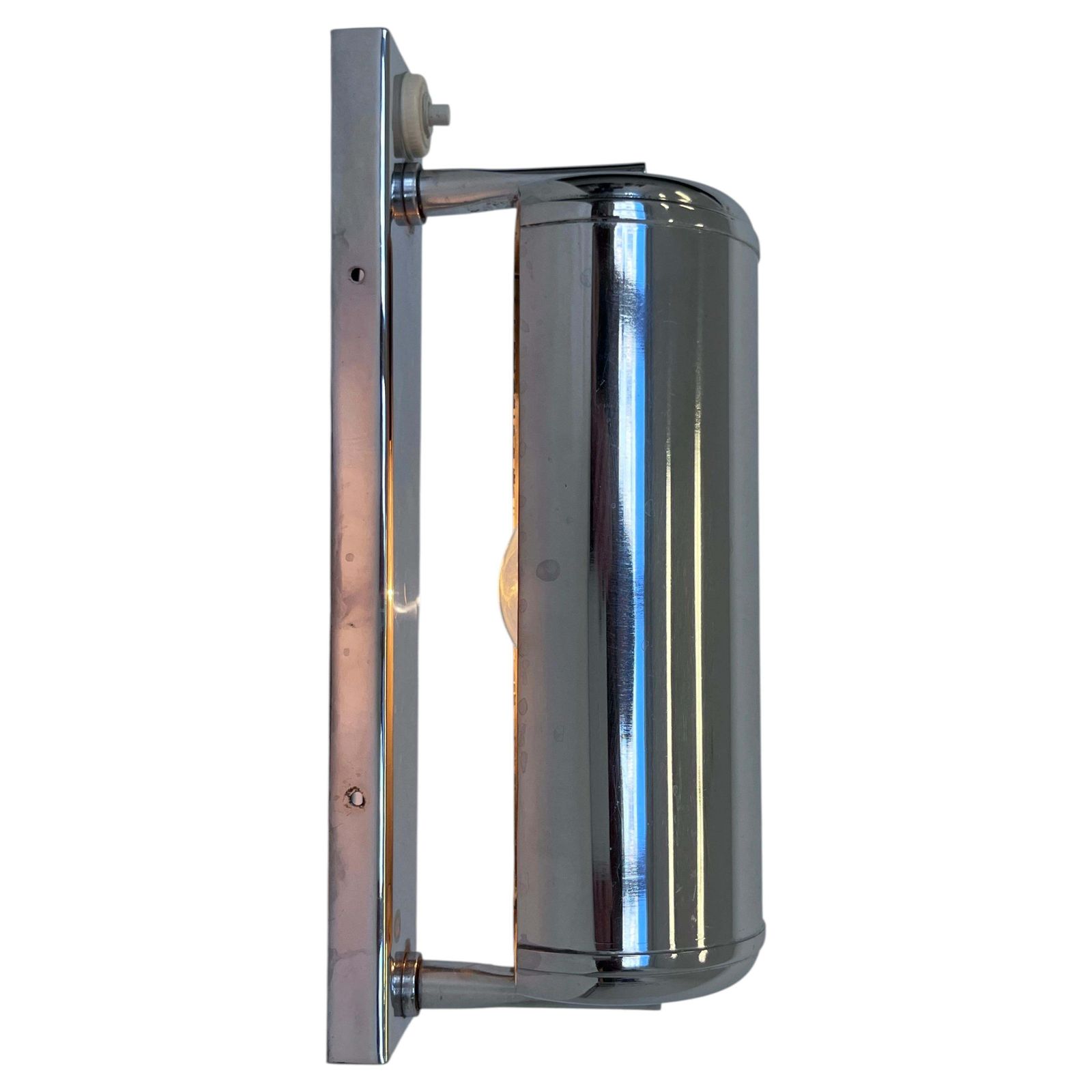 Bauhaus verstelbare chromen wandlamp, jaren 1930 – Tsjecho-Slowakije