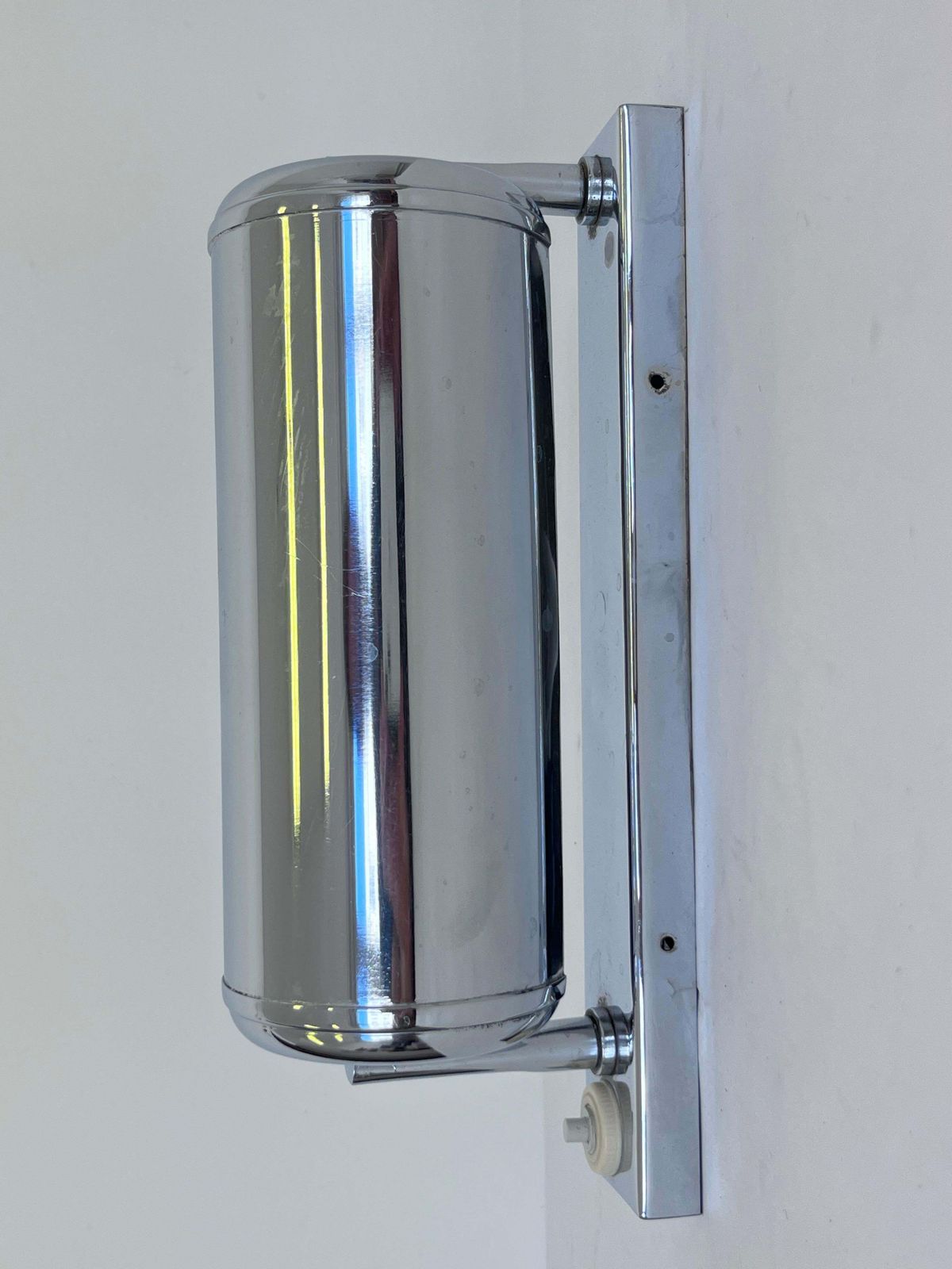 Bauhaus verstelbare chromen wandlamp, jaren 1930 – Tsjecho-Slowakije photo vinterior