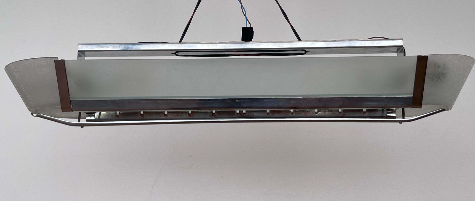 XXL Design Chrome Bauhaus Hanglamp | ca. jaren 1940 / Tsjecho-Slowakije photo 1997.0