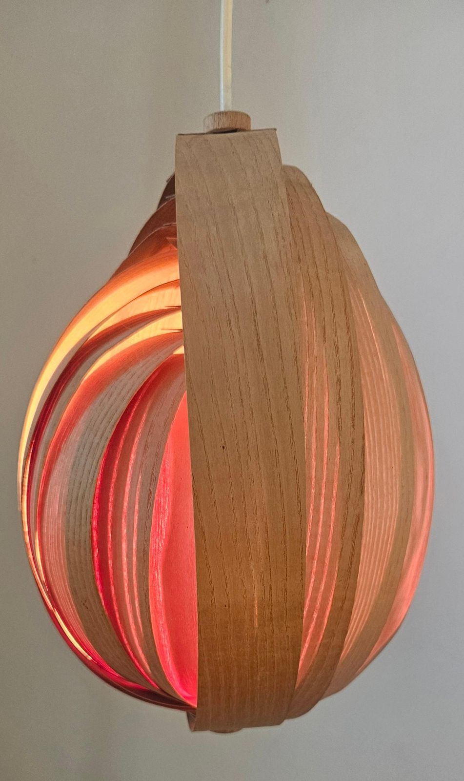 Zeldzame mid-century houten hanglamp in de stijl van Hans Agne Jakobsson, Zweden, jaren 1960 photo vinterior