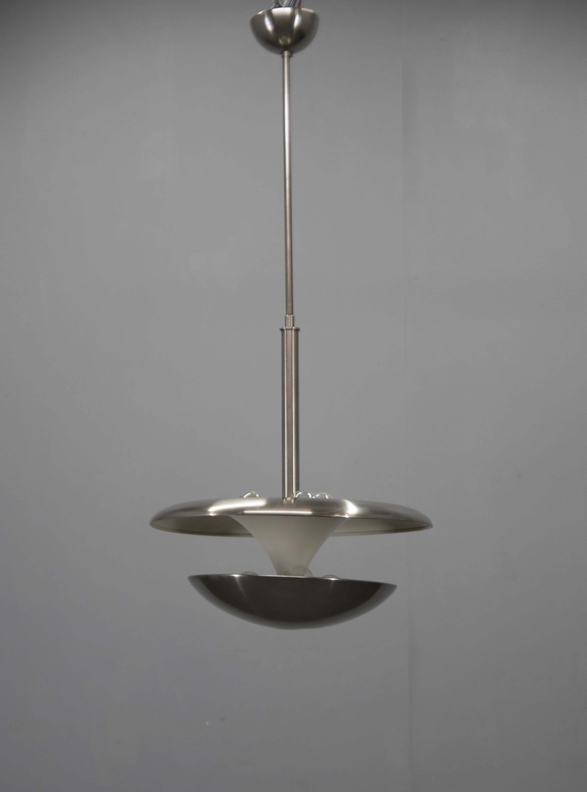 Bauhaus Nickel Chandelier By Franta Anyz For Ias, 1920s photo for sale