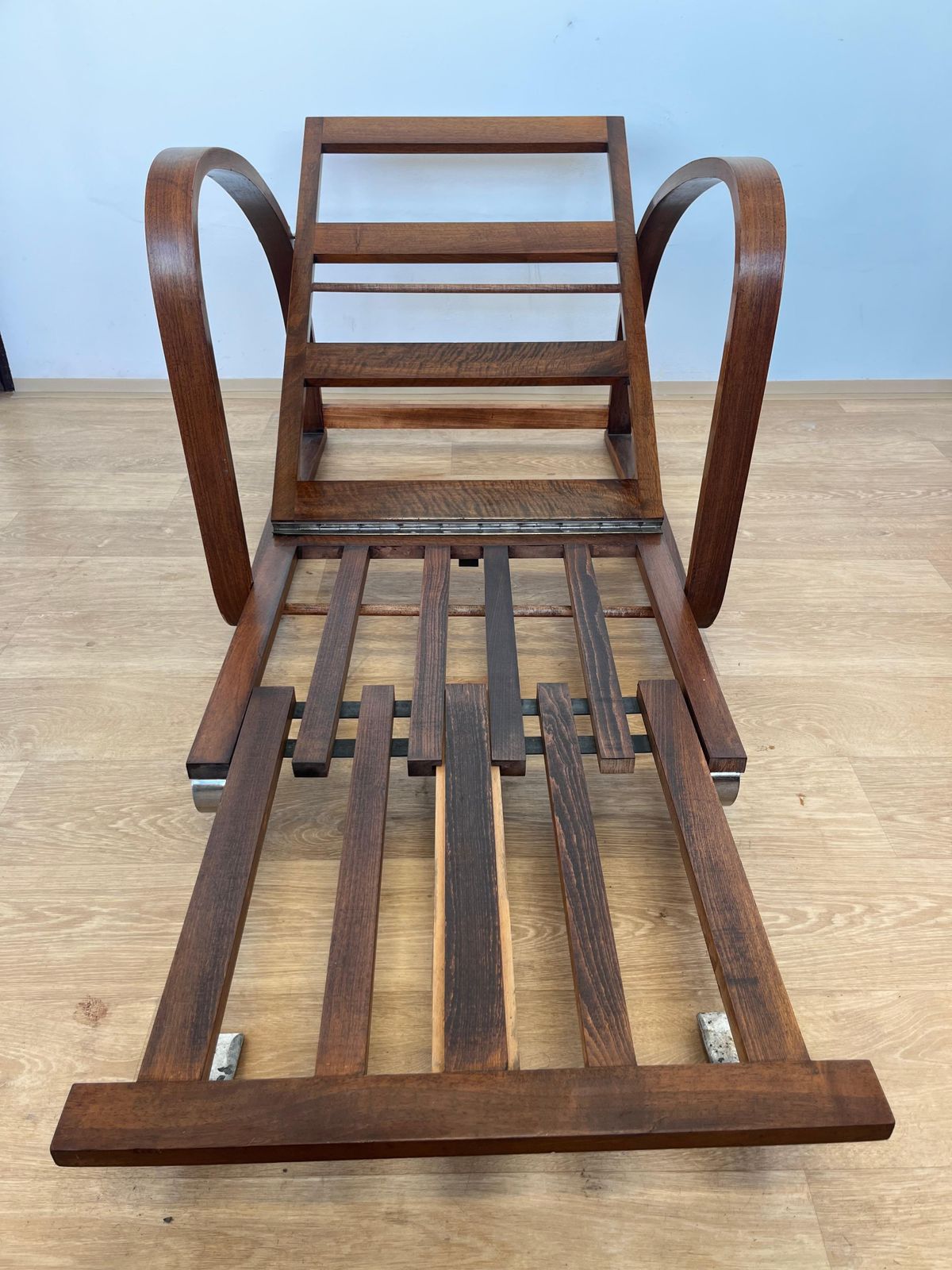photo furniture Very Rare Adjustable Armchair H 74 By Jindrich Halabala For Up Zavody, 1930s