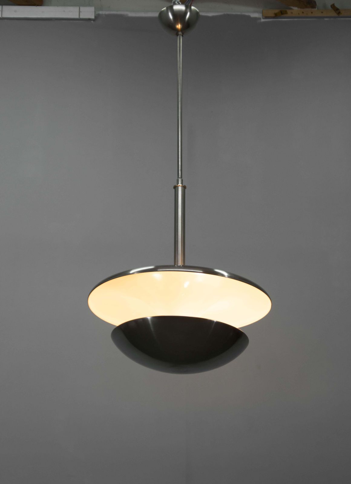 Bauhaus Nickel Chandelier By Franta Anyz For Ias, 1920s photo vintage