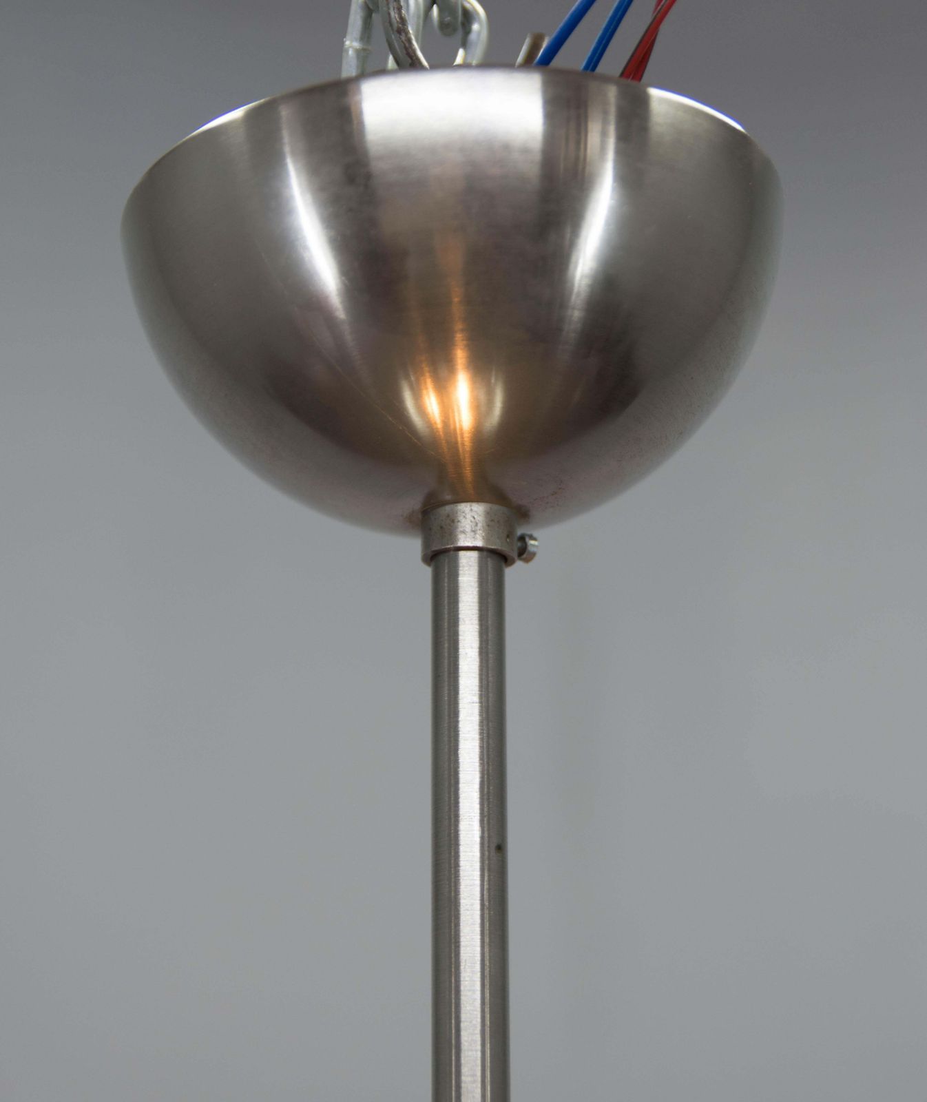 photo furniture Lustre Bauhaus en nickel par Franta Anyz pour IAS, années 1920