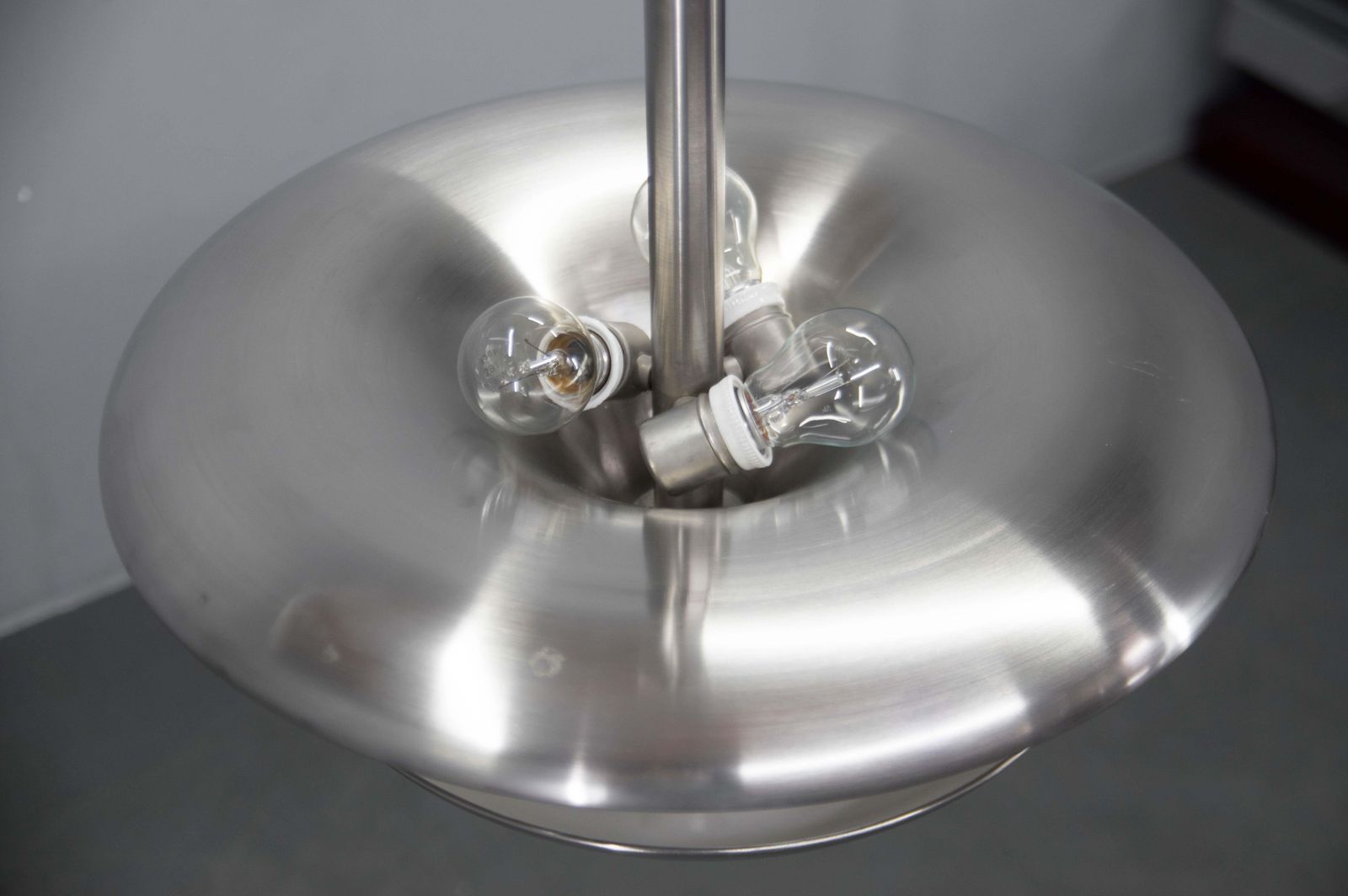 Lighting Bauhaus Nickel Chandelier By Franta Anyz For Ias, 1920s photo
