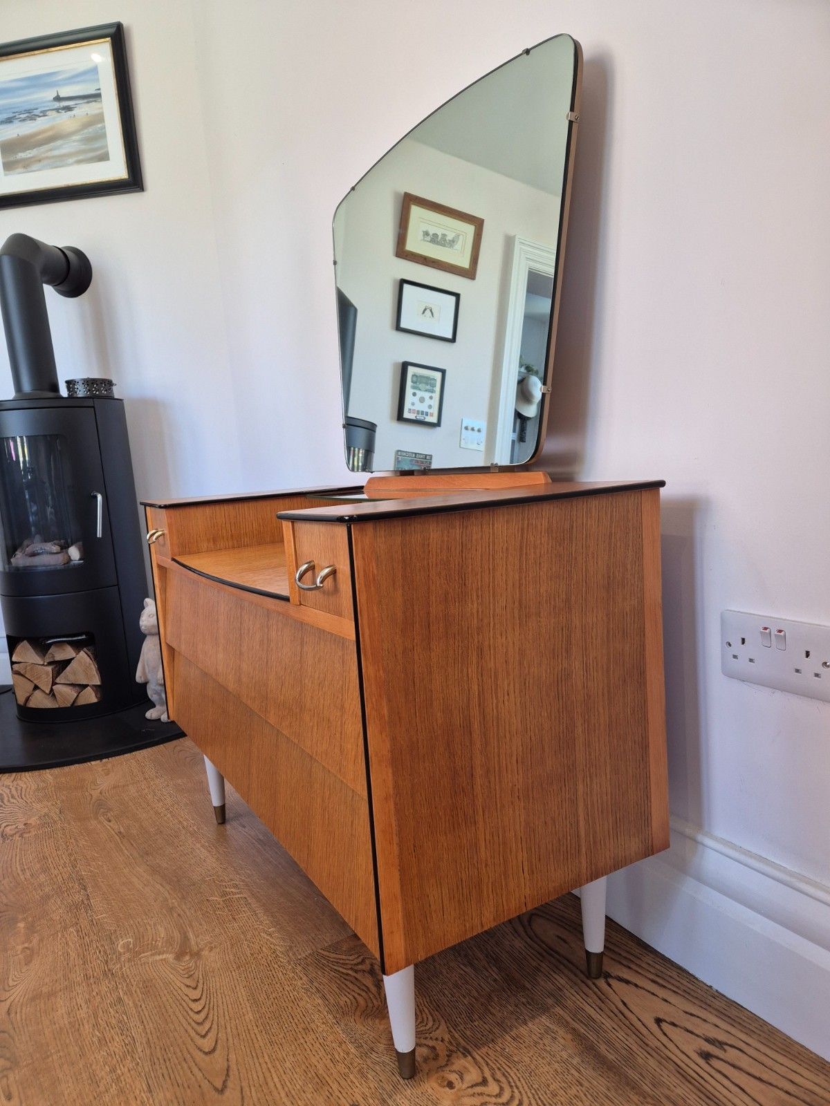 Avalon Yatton Mid Century Teak Dressing Table & Mirror Fully Restored photo vinterior