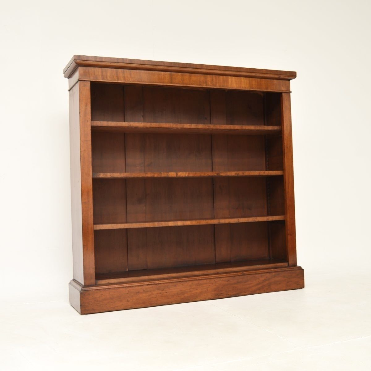 1268.0 Antique Victorian Mahogany Open Bookcase photo