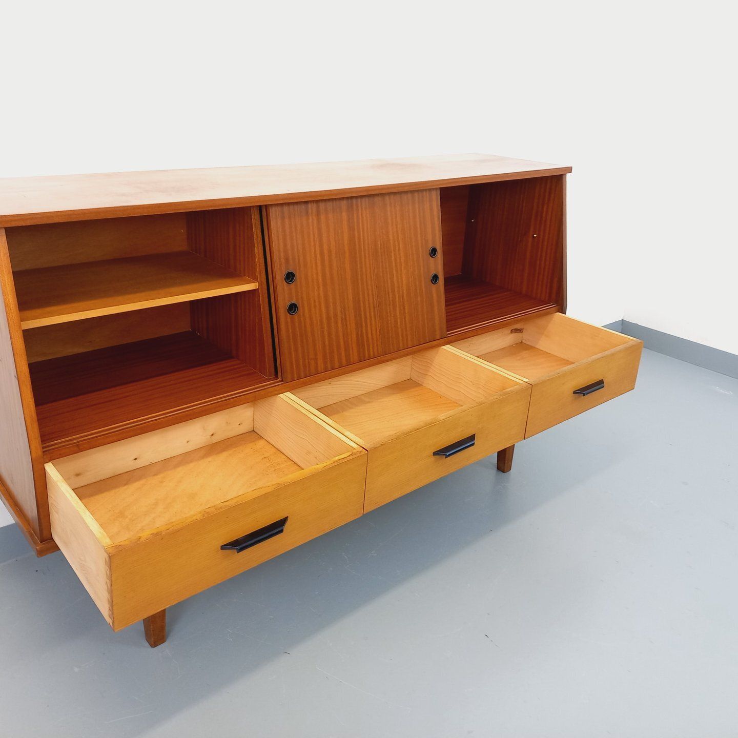 Houten dressoir in teakstijl, ca. jaren 1960 photo for sale