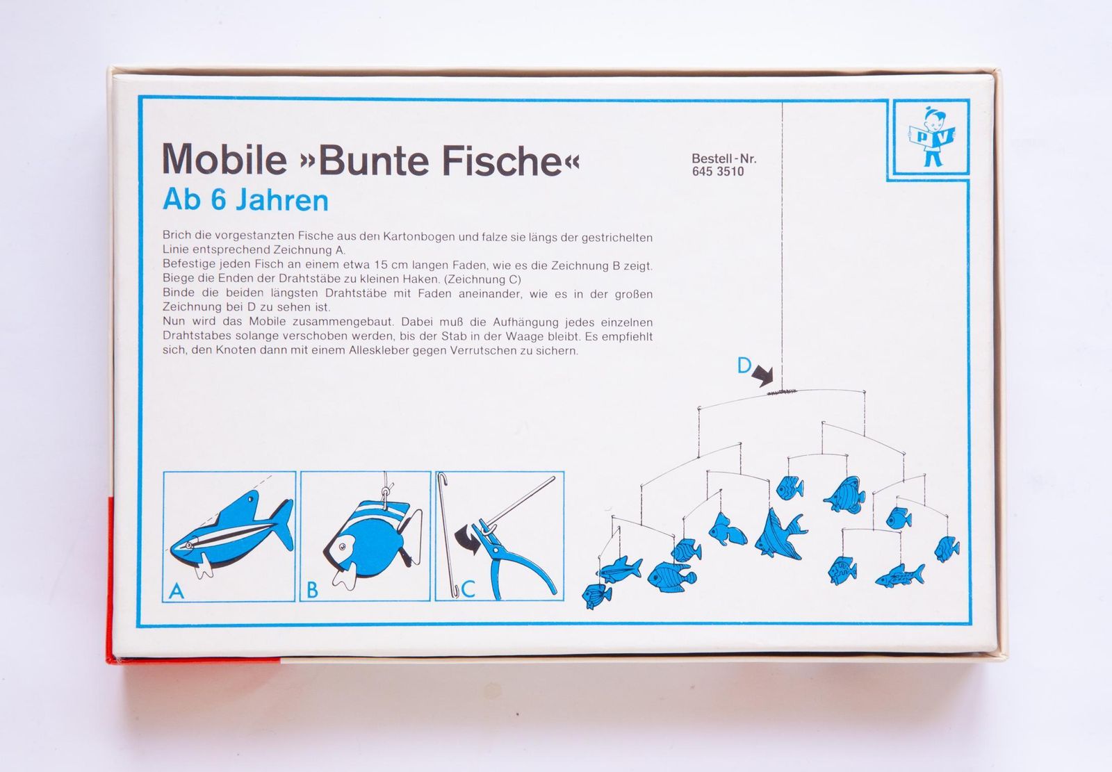 Home Decor Nos 1970s Fish Mobile Object Mid Century Space Age Germany Suspended Toy photo
