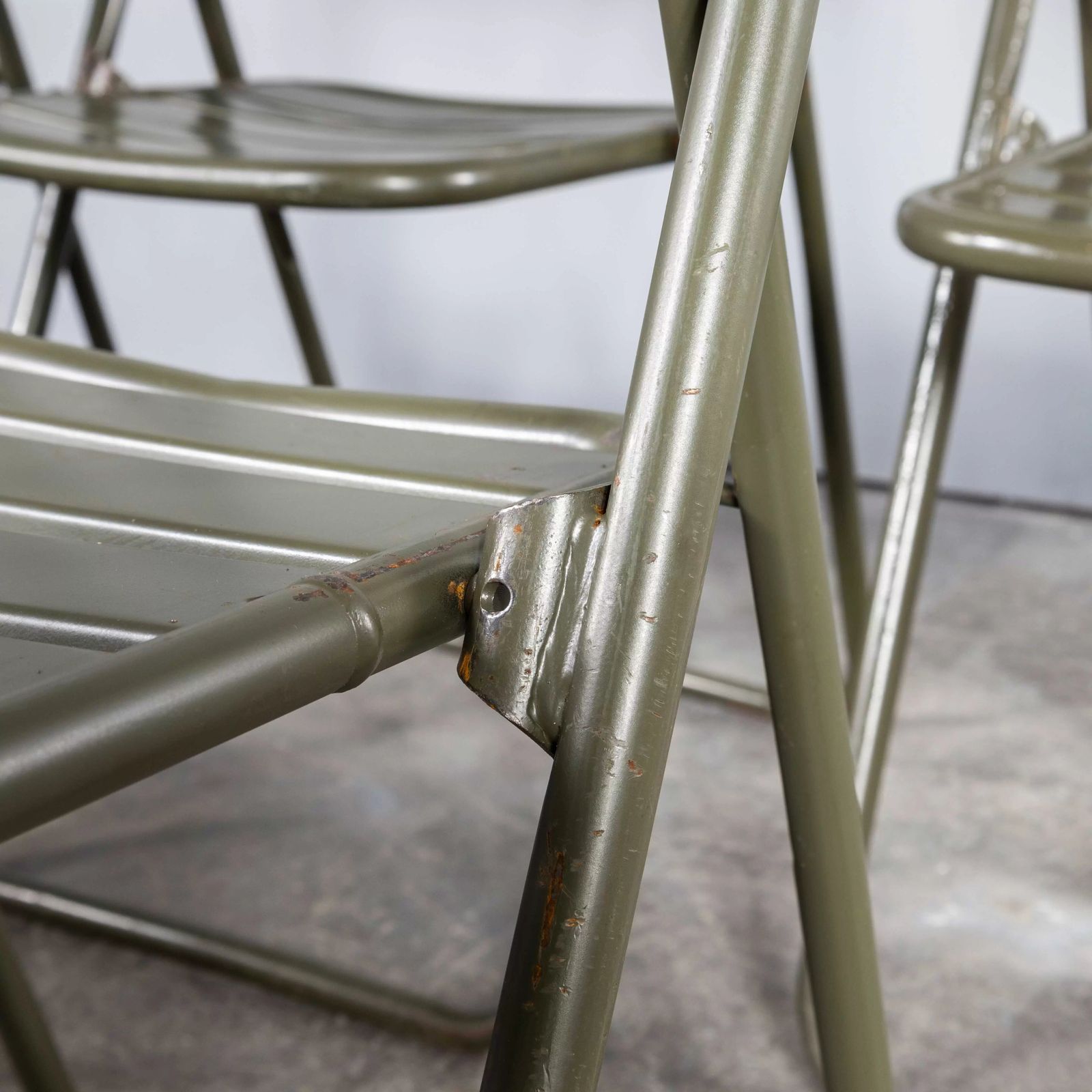 1970’s New Old Stock Original French Army Surplus Folding Chairs photo furniture