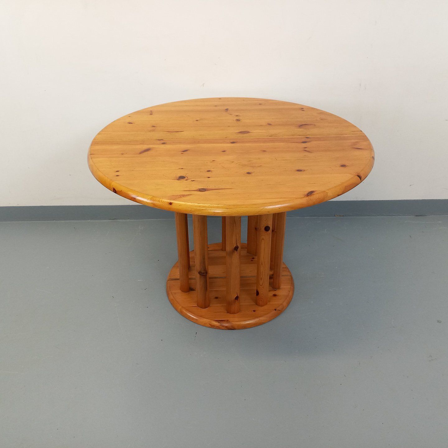 Round Table In The Style Of Rainer Daumiller, Made Of Pine, 2 photo for sale
