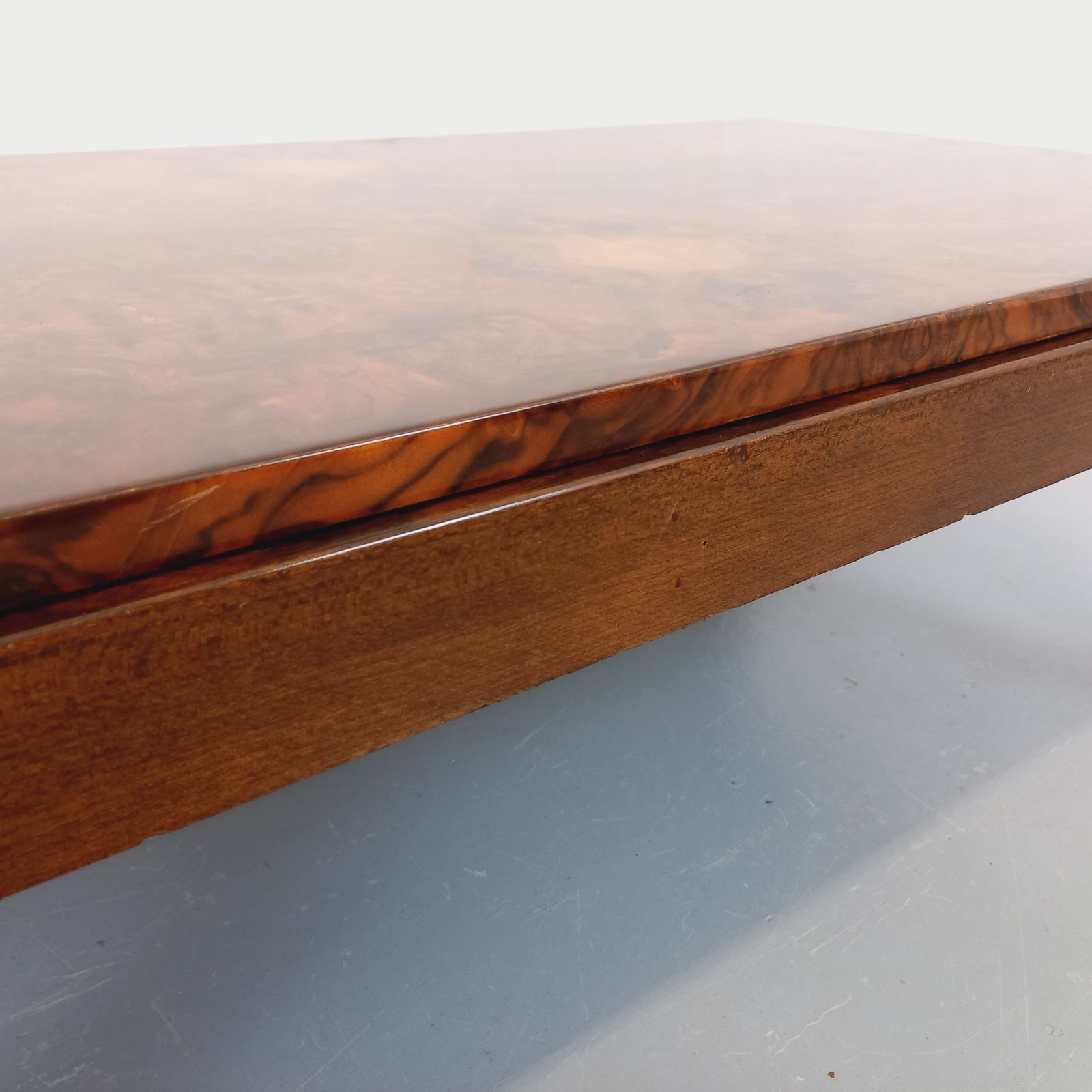 Rectangular Coffee Table In Elm And Elm Burl photo vinterior