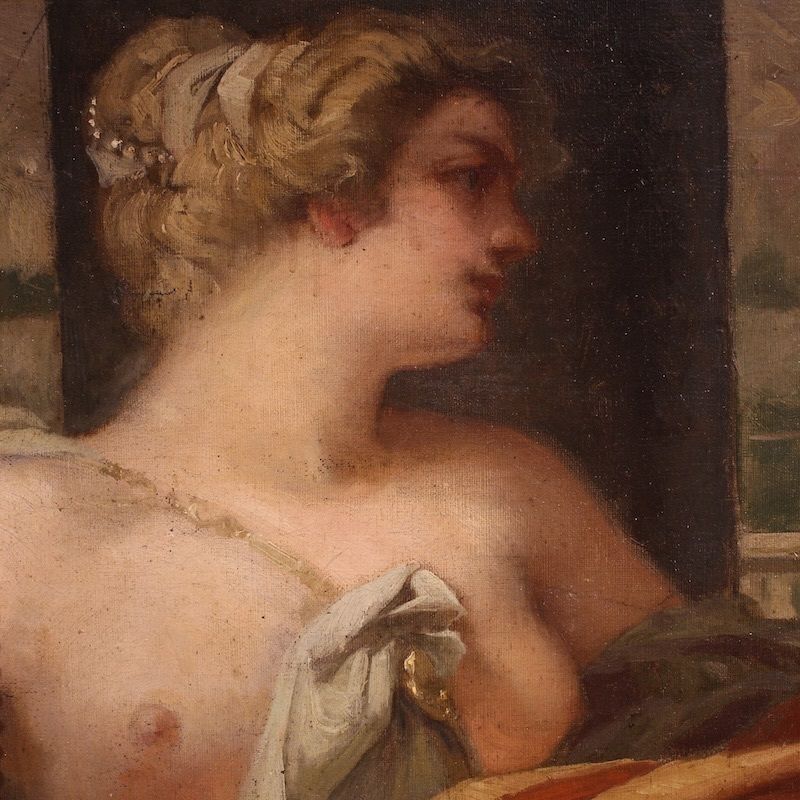 Kunst Schilderij gesigneerd Pompeo Massani, Allegorie van de Overwinning photo