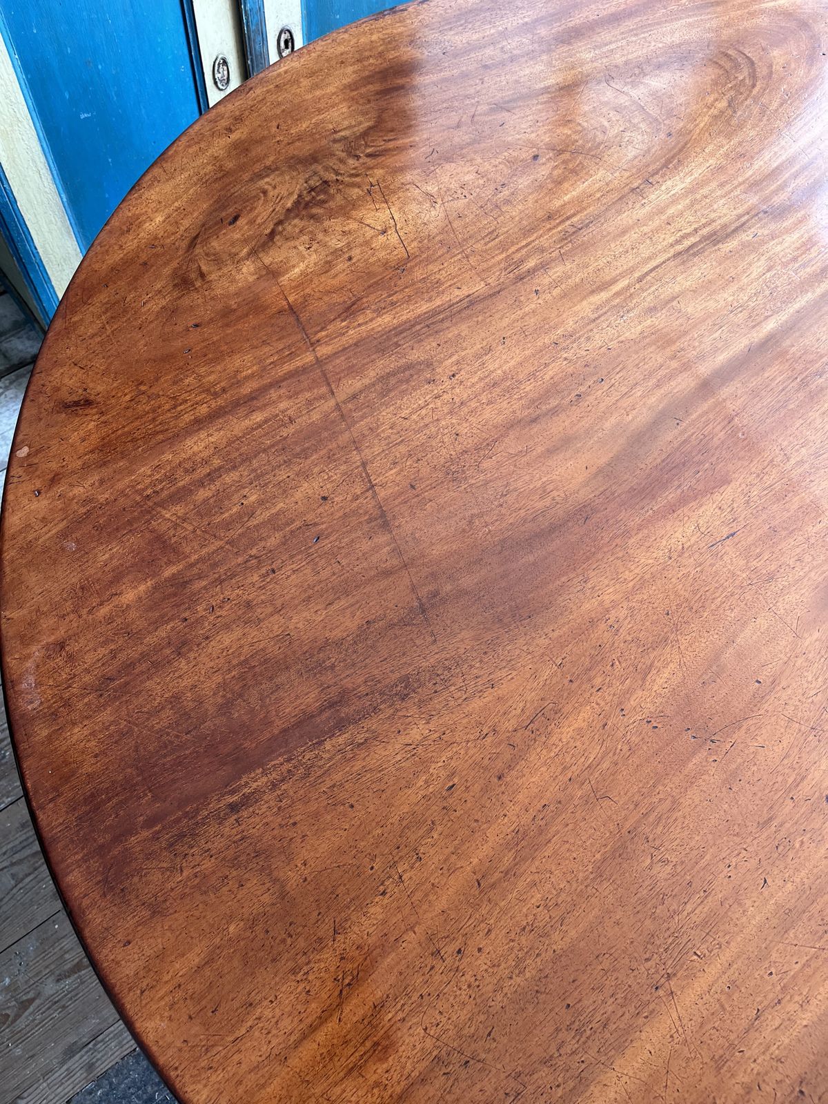 photo for sale Early Victorian Circular Mahogany Tilt Top Dining Table