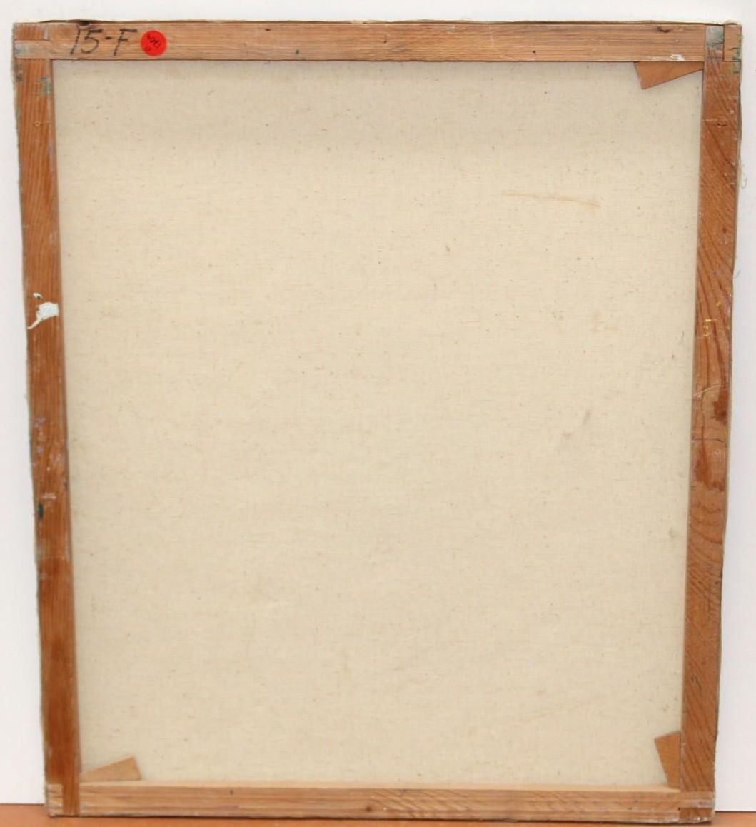 Antique Oil Painting On Canvas – Impressionist Female Portrait | 20th Century photo vintage