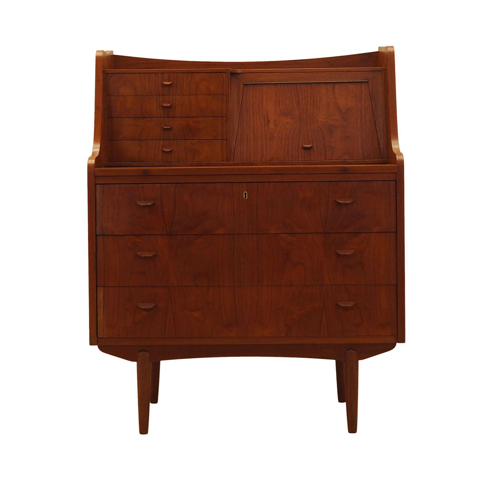 Teak Secretary Desk, Danish Design, 1970s, Manufacturer: Ag Spejl Kobberbeskyttet