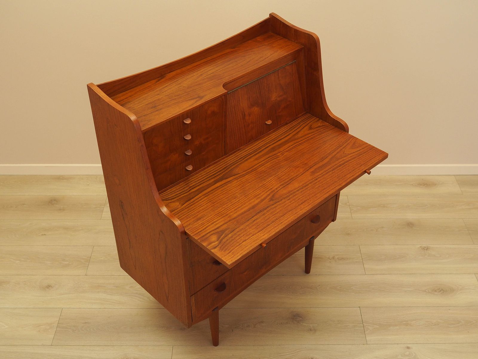 Teakhouten secretaire, Deens design, jaren 1970, fabrikant: AG Spejl Kobberbeskyttet photo buy