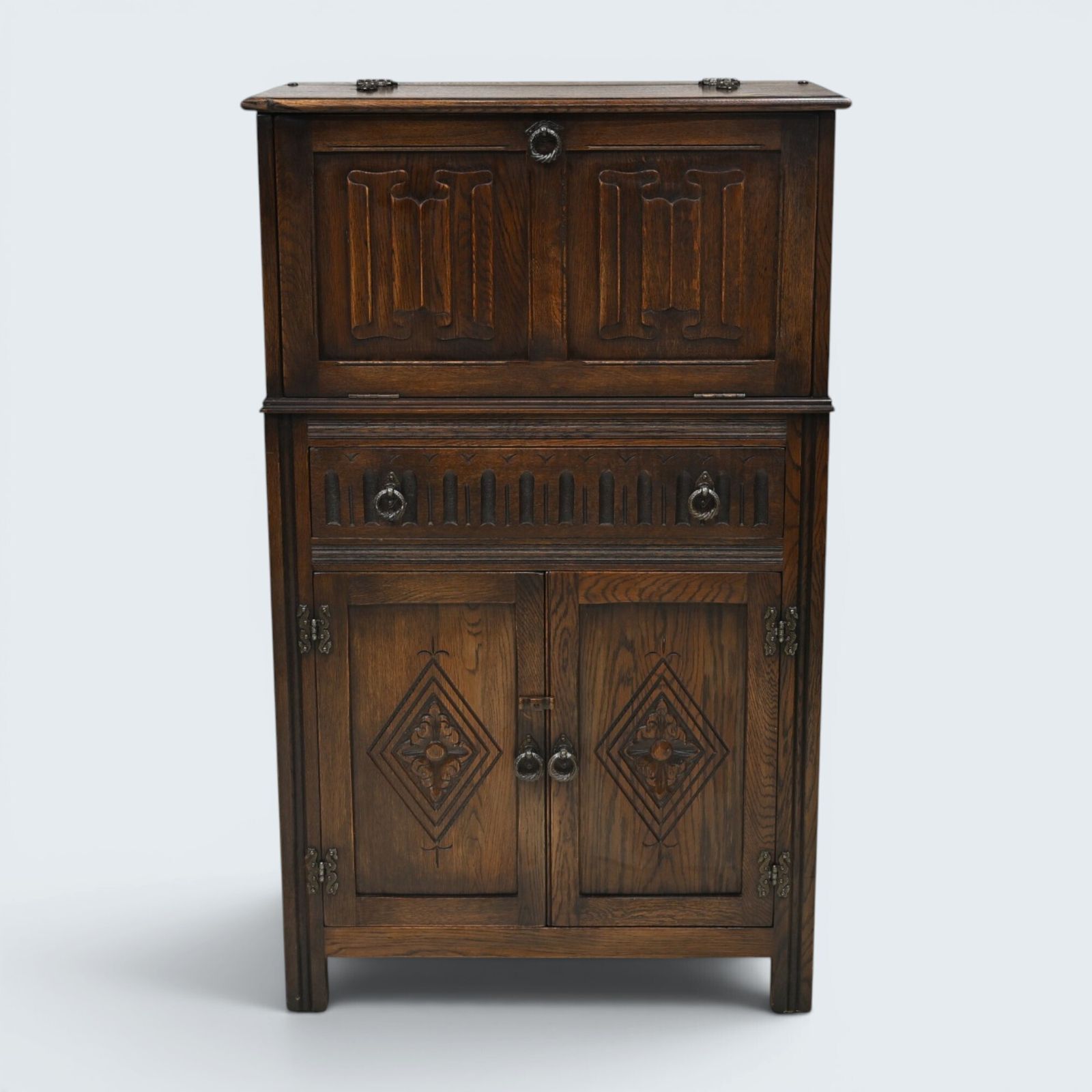 Jaycee Wine/Gin Drinks Cabinet Mirrored Pouring Surface Free Delivery