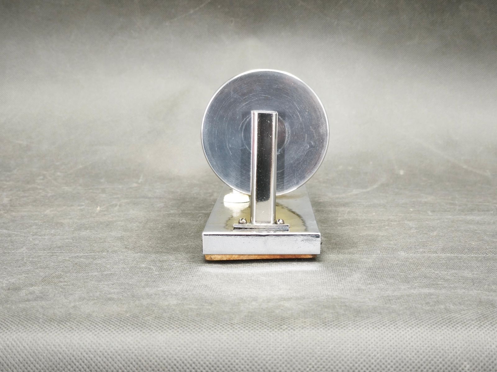 1930s Bauhaus Chrome Wall Light With Cream Opaline Glass, Czechoslovakia photo vintage