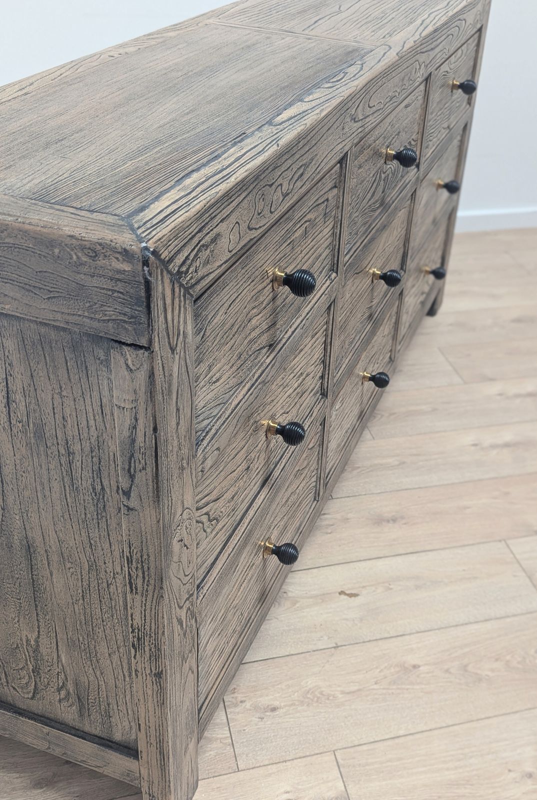 Commode rustique en bois récupéré, 9 tiroirs, livraison disponible, 0353 photo 1736.0
