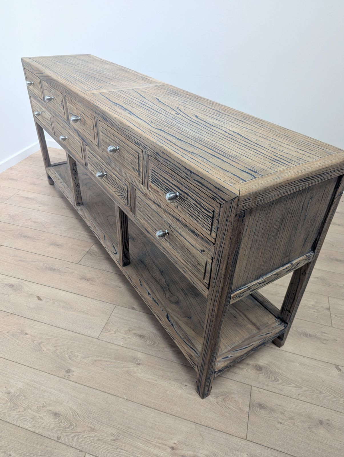 Rustic Reclaimed Bank Of 9 Drawers Sideboard Delivery Available 0354 photo vinterior