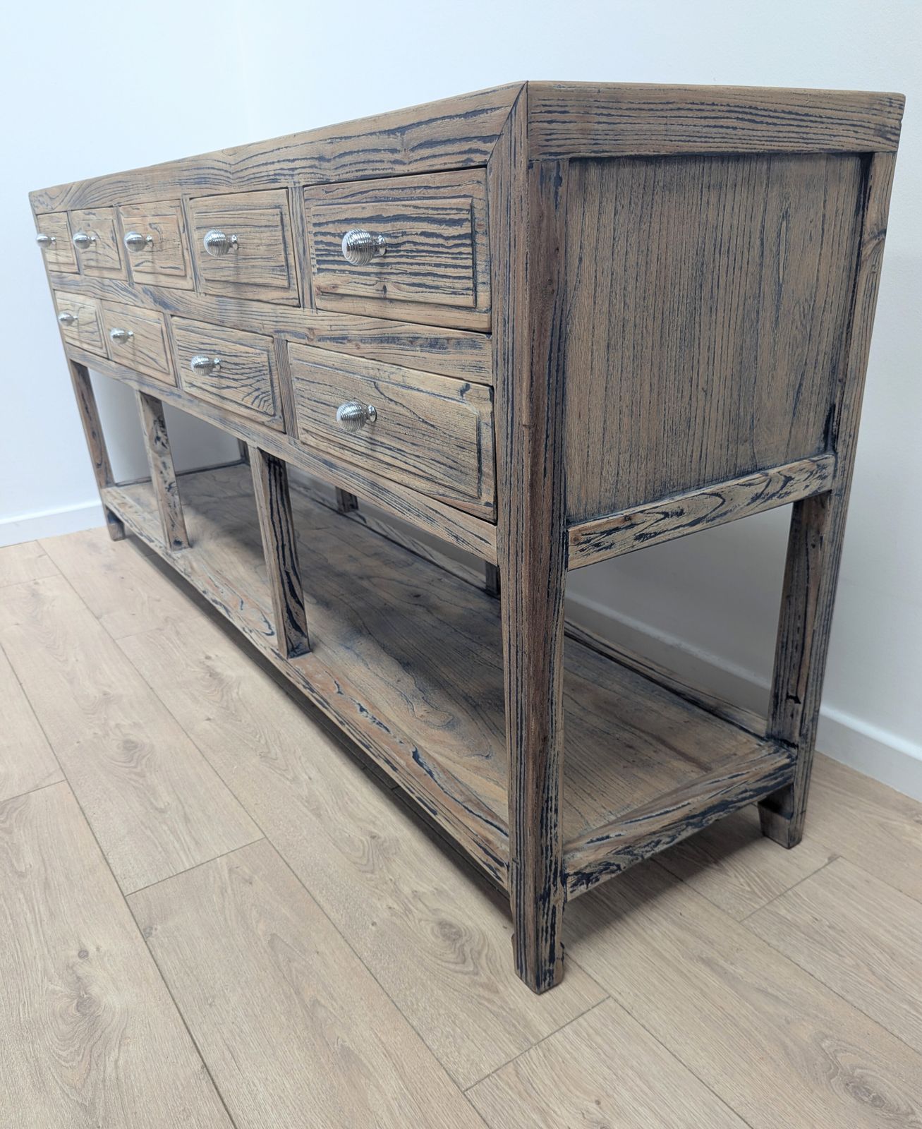 photo furniture Rustic Reclaimed Bank Of 9 Drawers Sideboard Delivery Available 0354