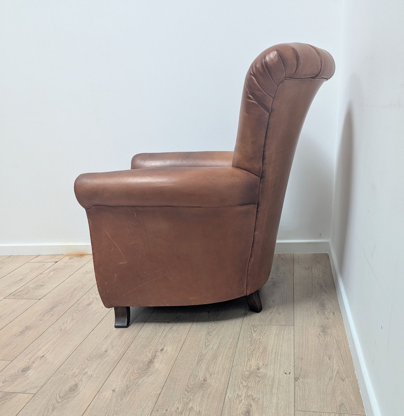 Mobilier Fauteuil club vintage Tetrad Ella en cuir tan, livraison disponible 0346 photo