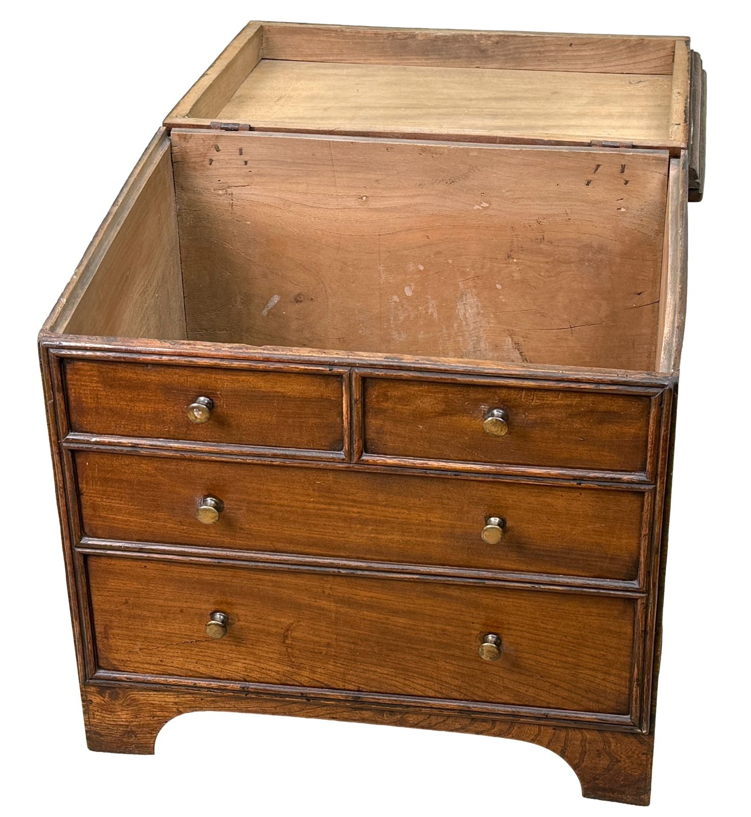 Rare 18th Century Elm Close Stool In The Form Of A Small Georgian Bedside Chest (England, Circa 1730) photo 1595.0