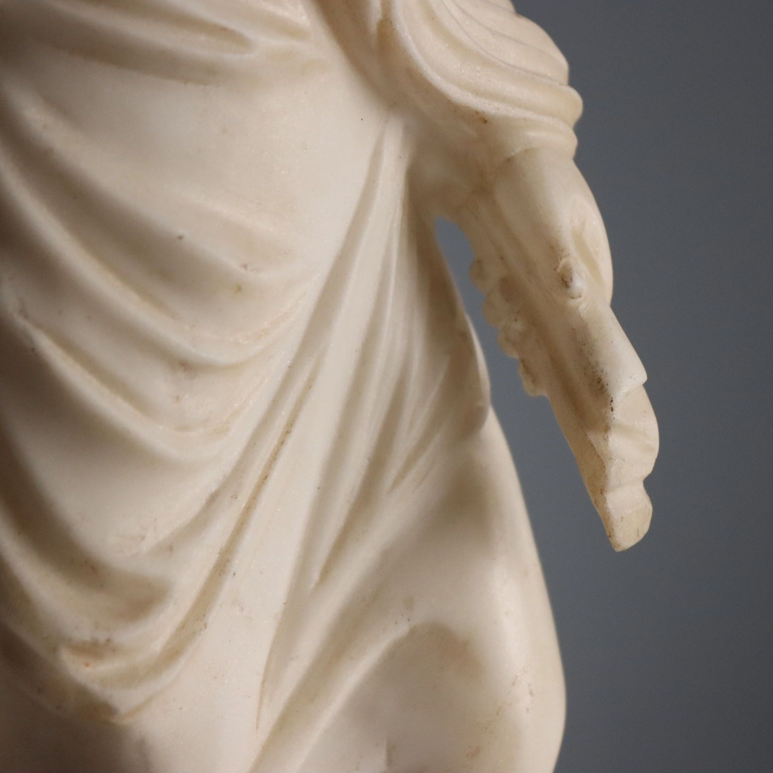 Sculpture Of A Roman Matron White Marble Italy 19th Century photo 1470.0
