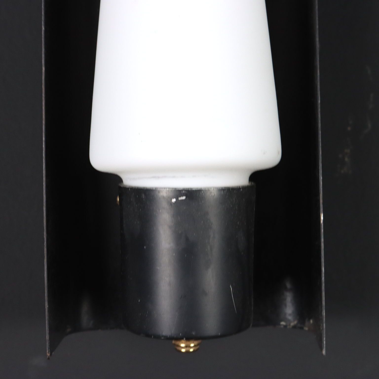 Pair Of Wall Lamps Opaline Glass Italy 1960s photo vinterior