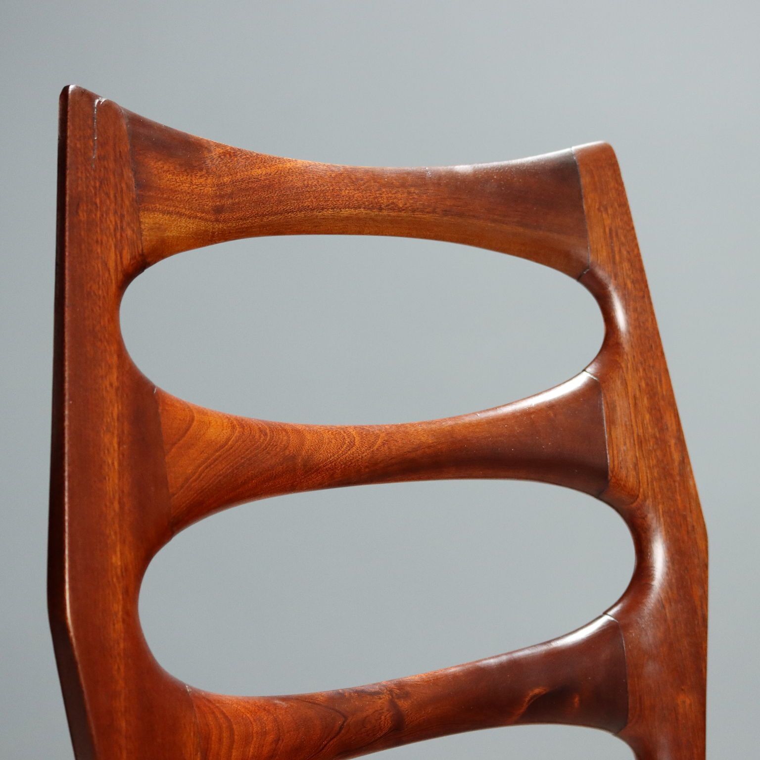 Vintage stoelen, beuken, stof, design, Italië, jaren 1950, gerestaureerd photo vinterior