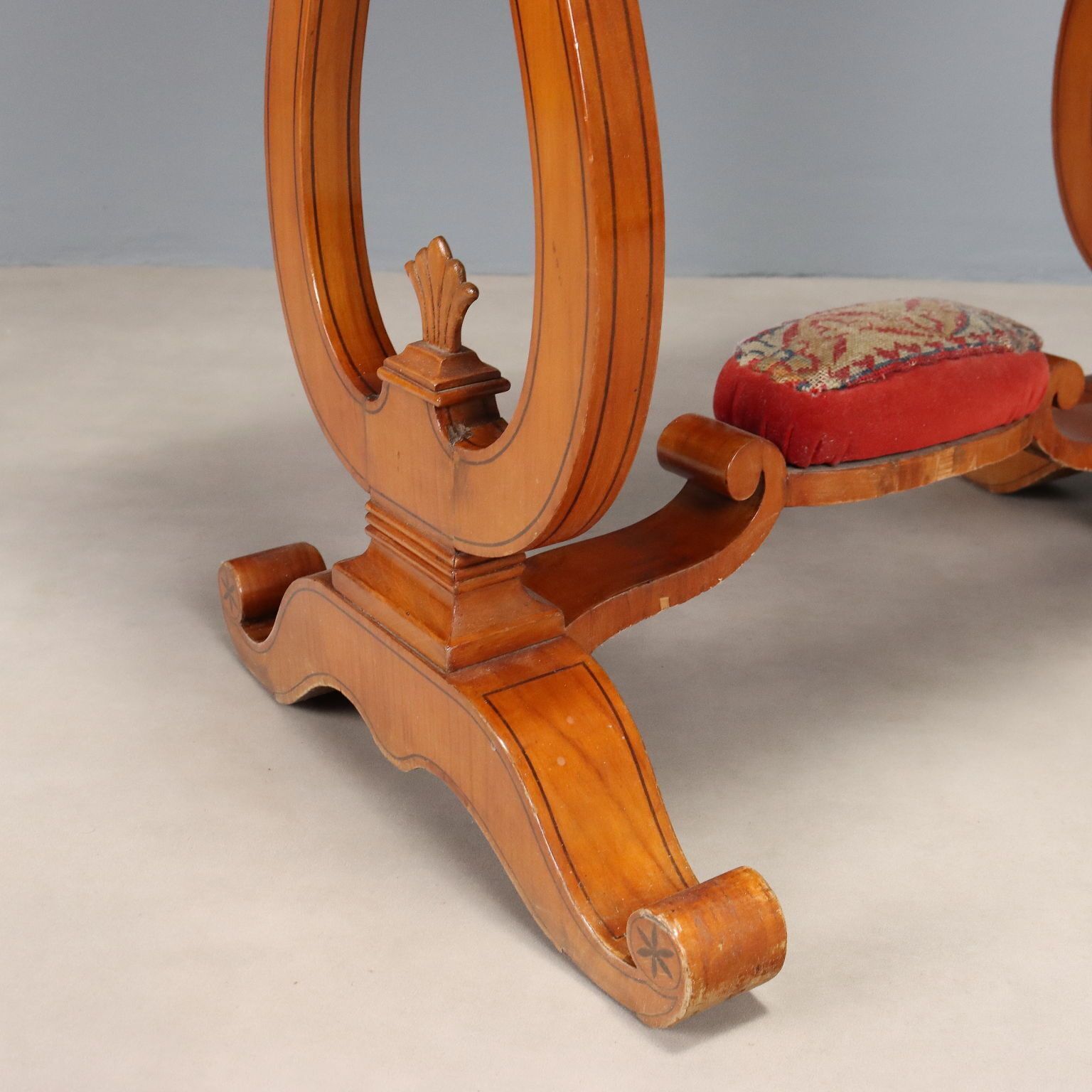 photo for sale Antique Sewing Table Charles X Cherrywood Inlays XIX Century